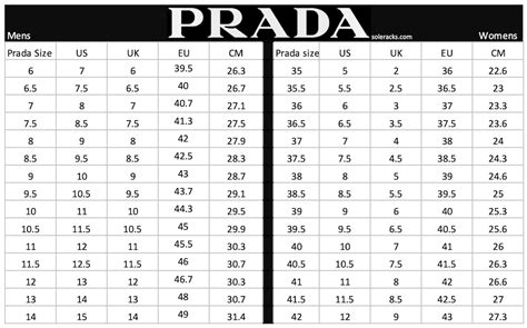 prada size chart|prada size conversion.